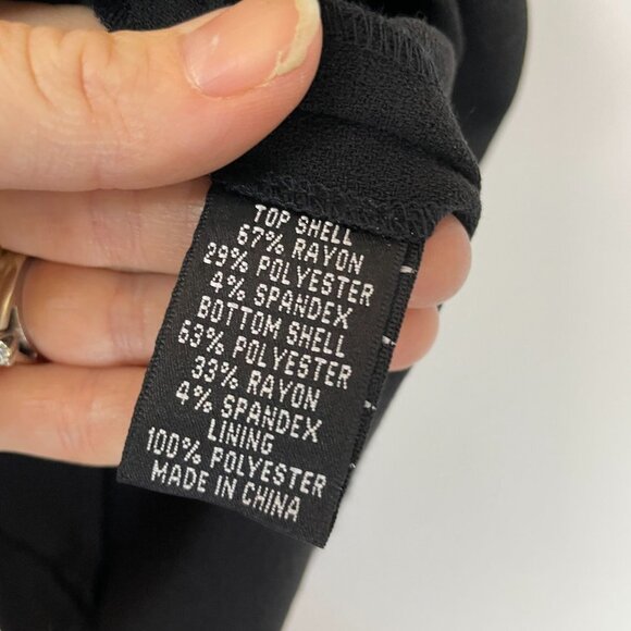 Adrianna Papell 3/4 Sleeve Pocket Colorblock Dress 4 Petite - Picture 4 of 5